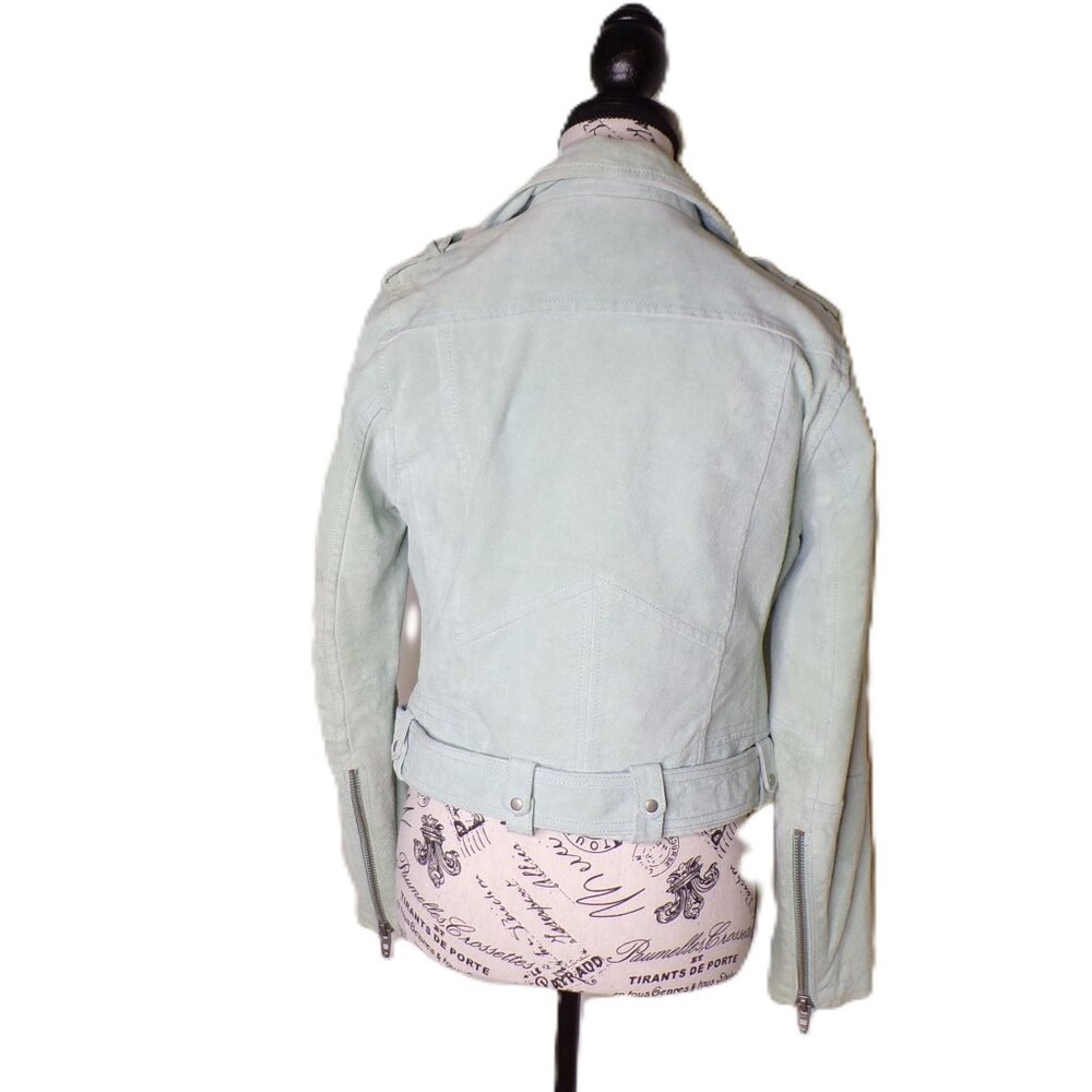 🆕BLANKNYC Suede Moto Jacket Basil (Mint) Medium - Picture 6 of 11